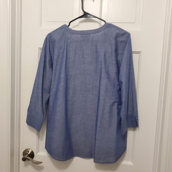 Van Heusen Blue Tunic Top Size Large, Business Casual - Picture 8 of 9